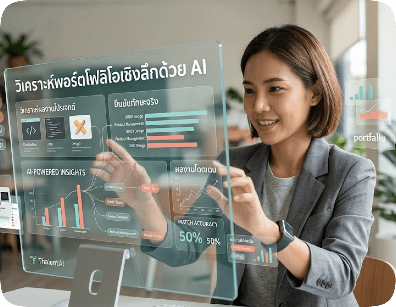 AI วิเคราะห์ทักษะจากพอร์ตโฟลิโอของผู้สมัคร